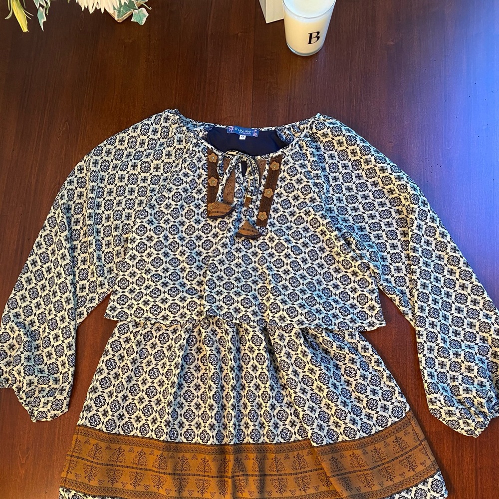 Truly Me by Sara Sara Girls Flowy Printed Dress